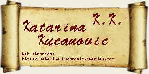 Katarina Kucanović vizit kartica